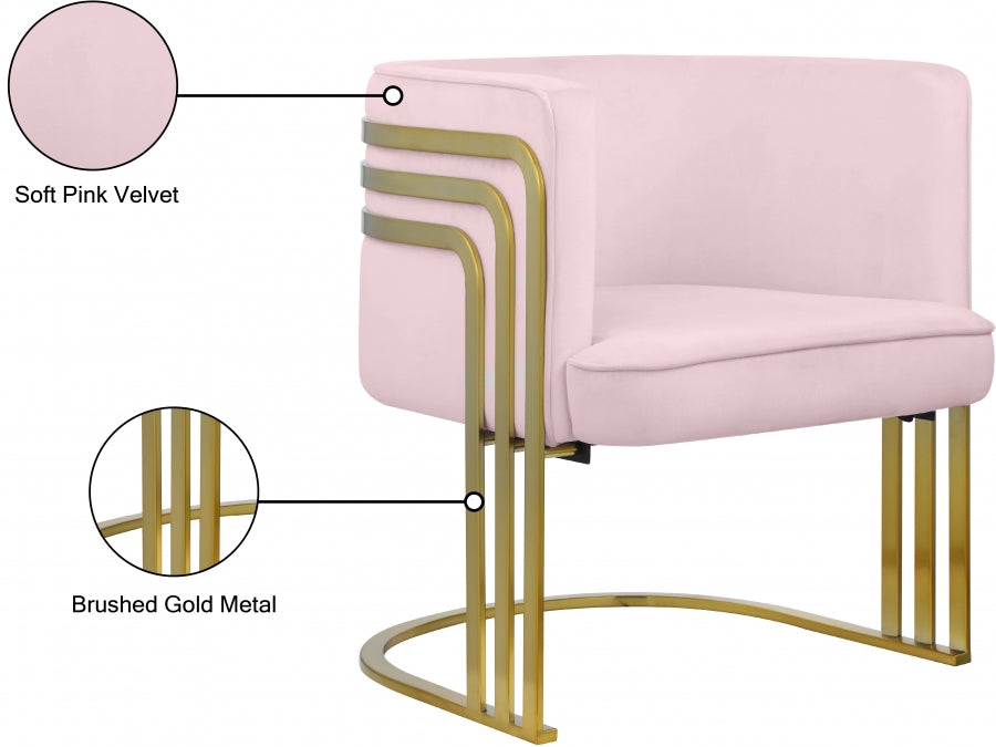 Rays Velvet Upholstered Accent Chair