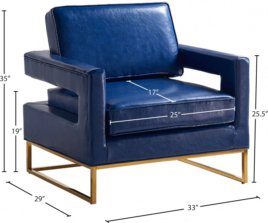 Amelia Vegan Leather Upholstered Accent Chair