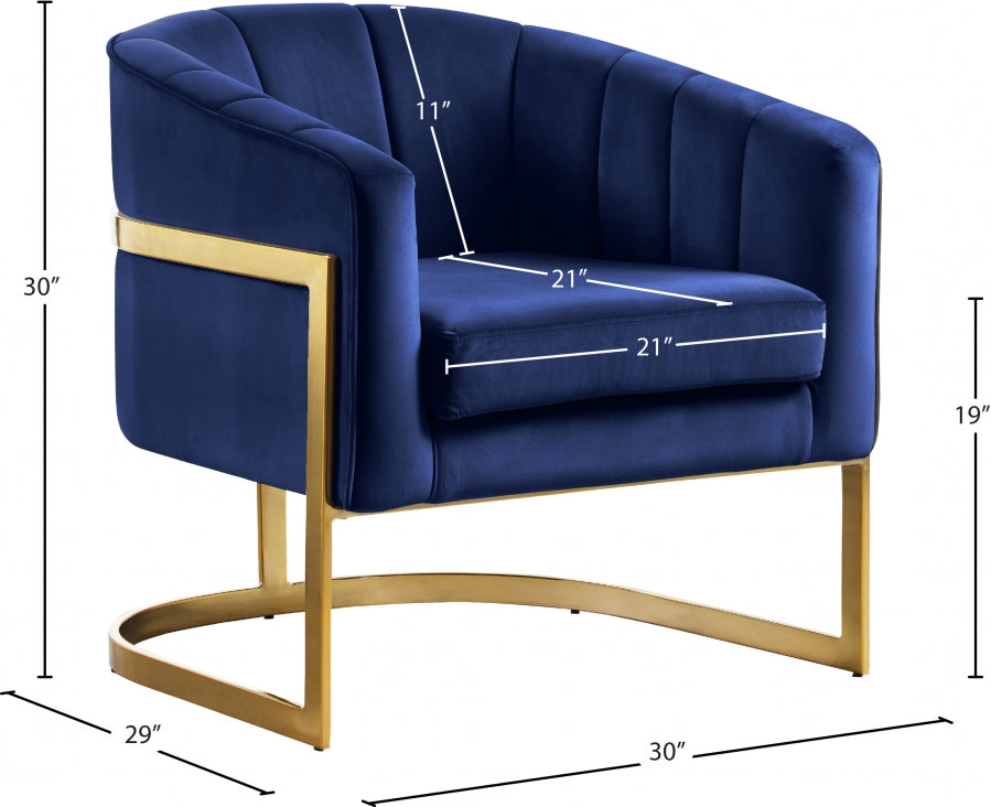 Carter Velvet Upholstered Accent Chair