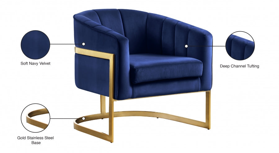 Carter Velvet Upholstered Accent Chair
