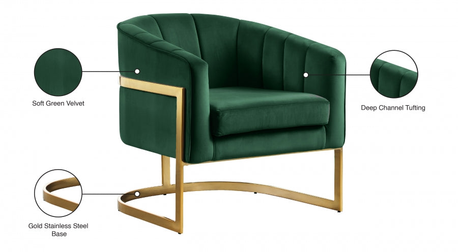 Carter Velvet Upholstered Accent Chair
