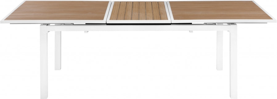 Nizuc 77" Aluminum Outdoor Patio Extendable Dining Table