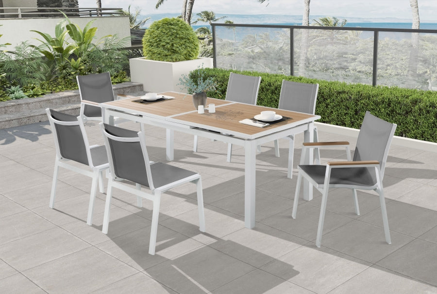 Nizuc Mesh Water Resistant Fabric Outdoor Patio Dining Arm Chair
