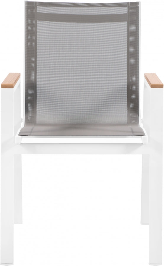 Nizuc Mesh Water Resistant Fabric Outdoor Patio Dining Arm Chair