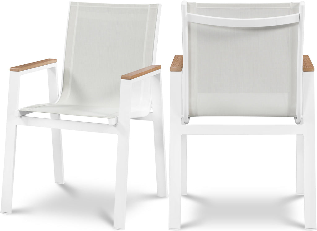 Nizuc Mesh Water Resistant Fabric Outdoor Patio Dining Arm Chair