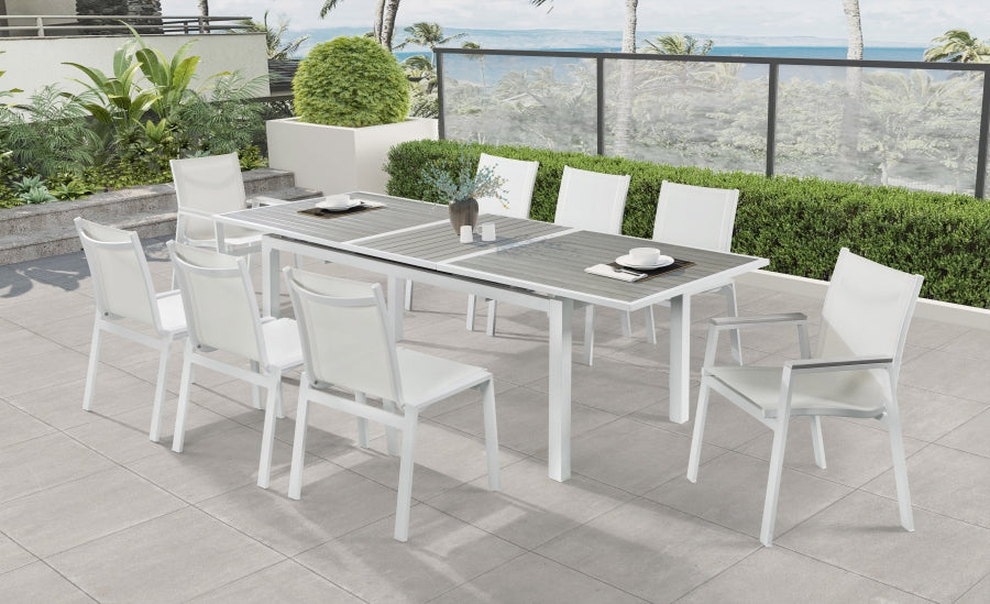 Nizuc 77" Aluminum Outdoor Patio Extendable Dining Table