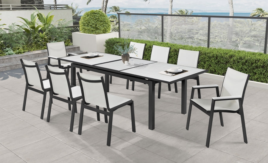 Nizuc 77" Aluminum Outdoor Patio Extendable Dining Table