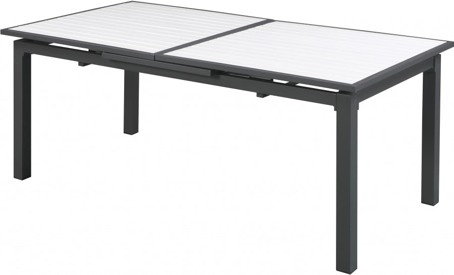 Nizuc 77" Aluminum Outdoor Patio Extendable Dining Table