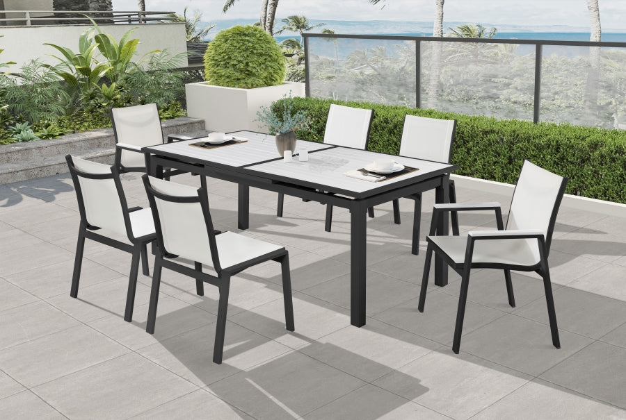 Nizuc 77" Aluminum Outdoor Patio Extendable Dining Table