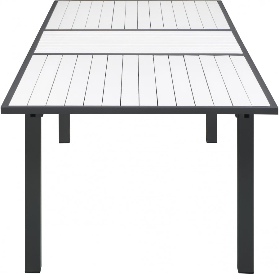 Nizuc 77" Aluminum Outdoor Patio Extendable Dining Table