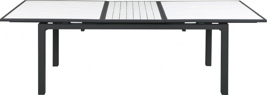 Nizuc 77" Aluminum Outdoor Patio Extendable Dining Table