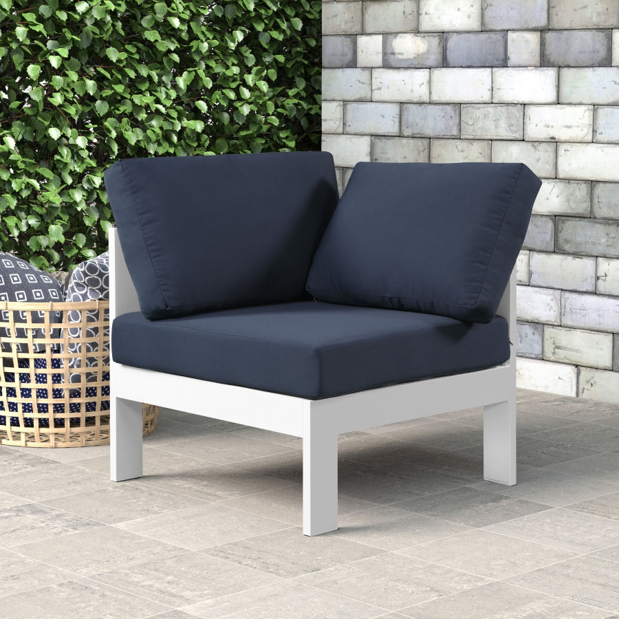 Nizuc Water Resistant Fabric Upholstered Outdoor Patio Modular Corner Chair