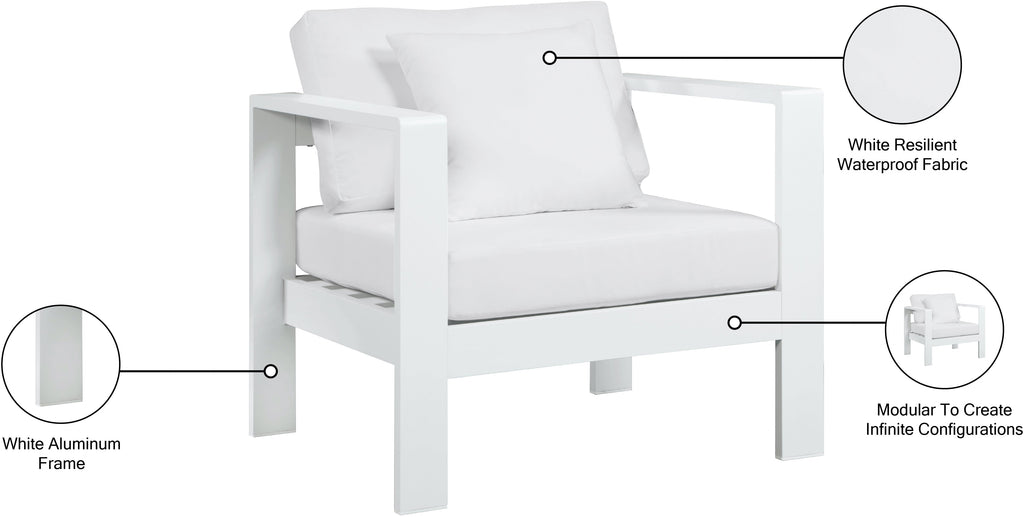 Nizuc Water Resistant Fabric Upholstered Outdoor Patio Arm Chair