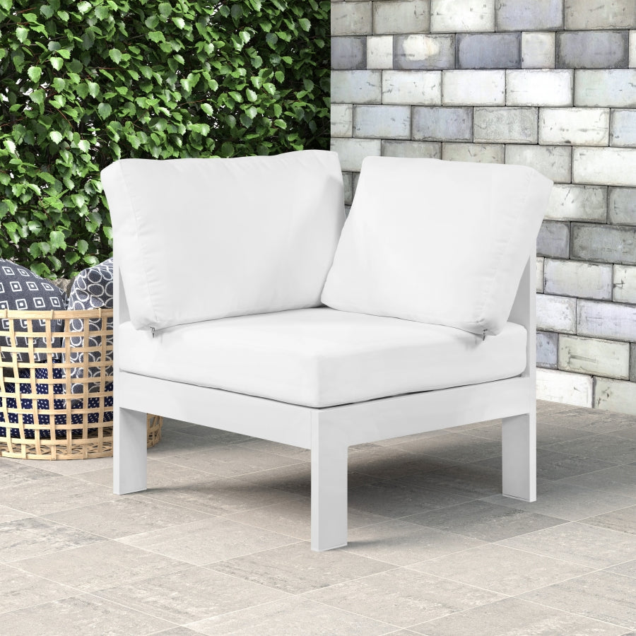 Nizuc Water Resistant Fabric Upholstered Outdoor Patio Modular Corner Chair