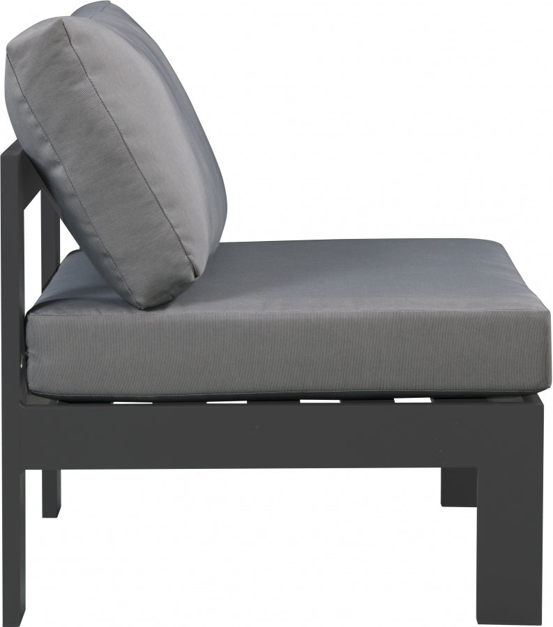 Nizuc Water Resistant Fabric Upholstered Outdoor Patio Modular Armless Chair