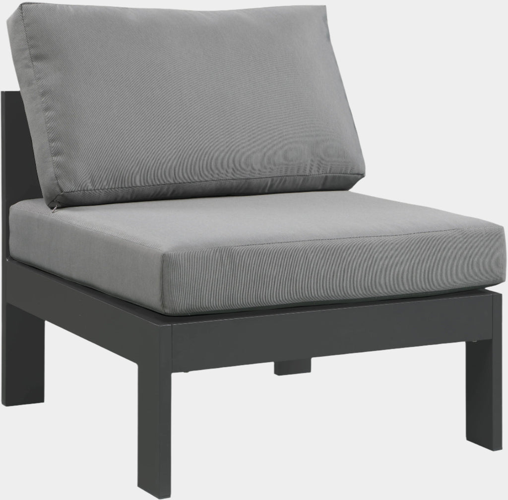 Nizuc Water Resistant Fabric Upholstered Outdoor Patio Modular Armless Chair