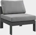 Nizuc Water Resistant Fabric Upholstered Outdoor Patio Modular Armless Chair