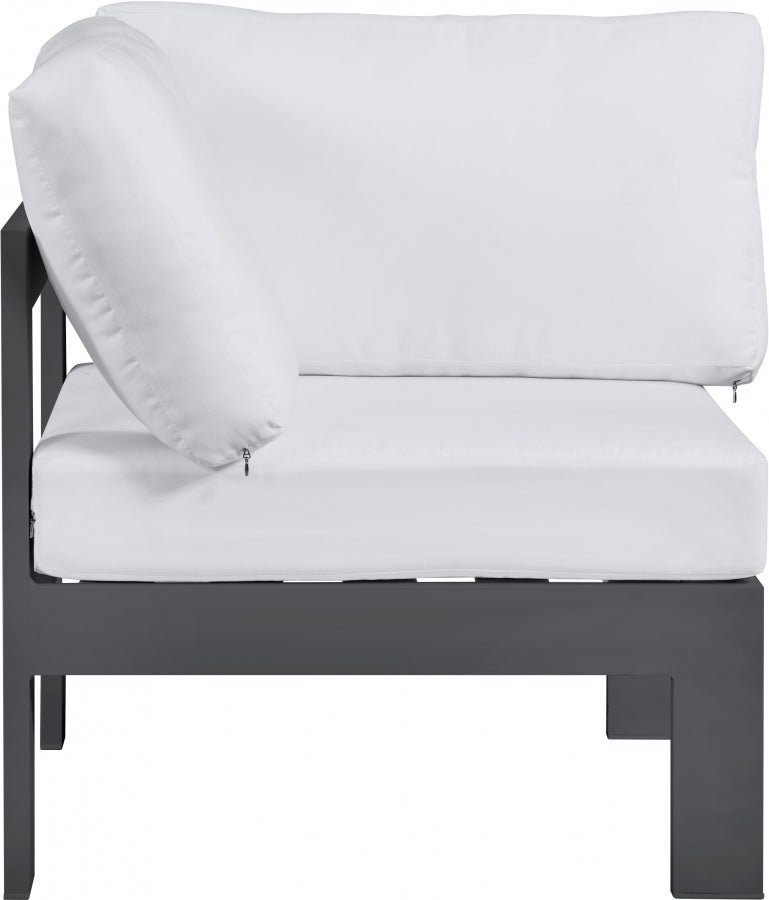 Nizuc Water Resistant Fabric Upholstered Outdoor Patio Modular Corner Chair