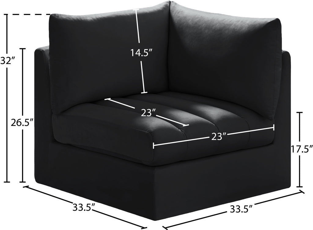 Jacob Velvet Upholstered Corner Modular Chair