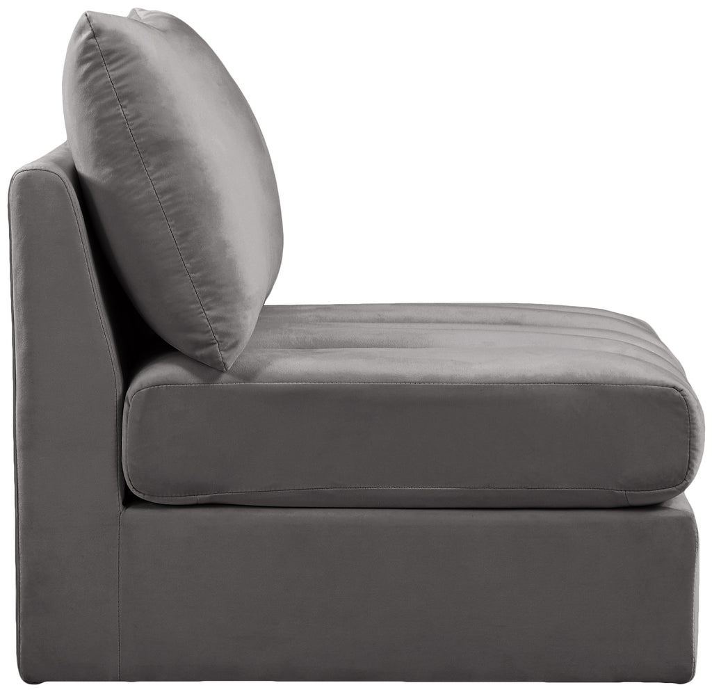 Jacob Velvet Upholstered Armless Modular Chair