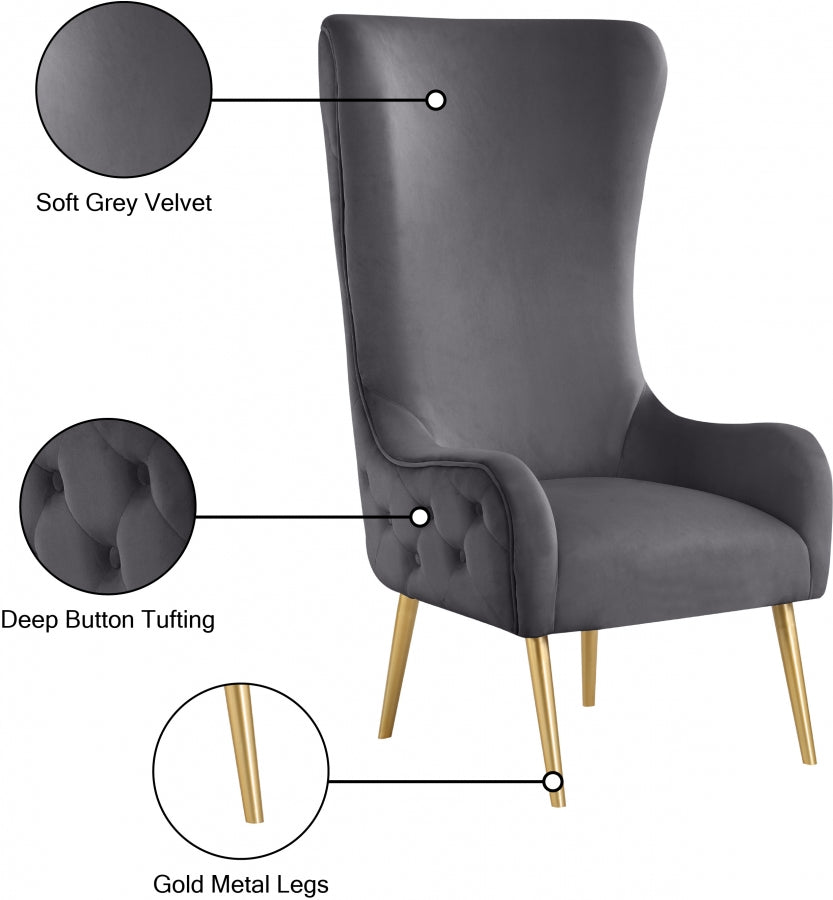 Alexander Velvet Upholstered Accent Chair