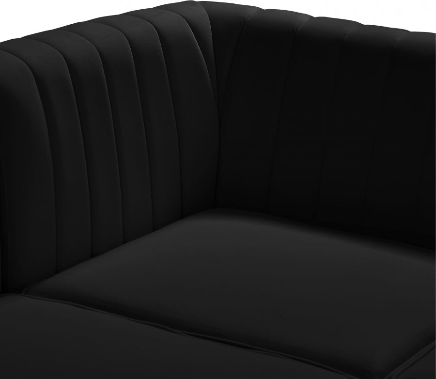 Alina Velvet Upholstered Modular Armless Chair