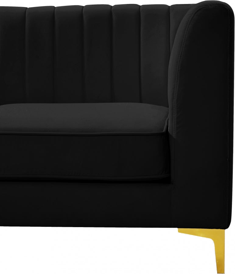 Alina Velvet Upholstered Modular Armless Chair