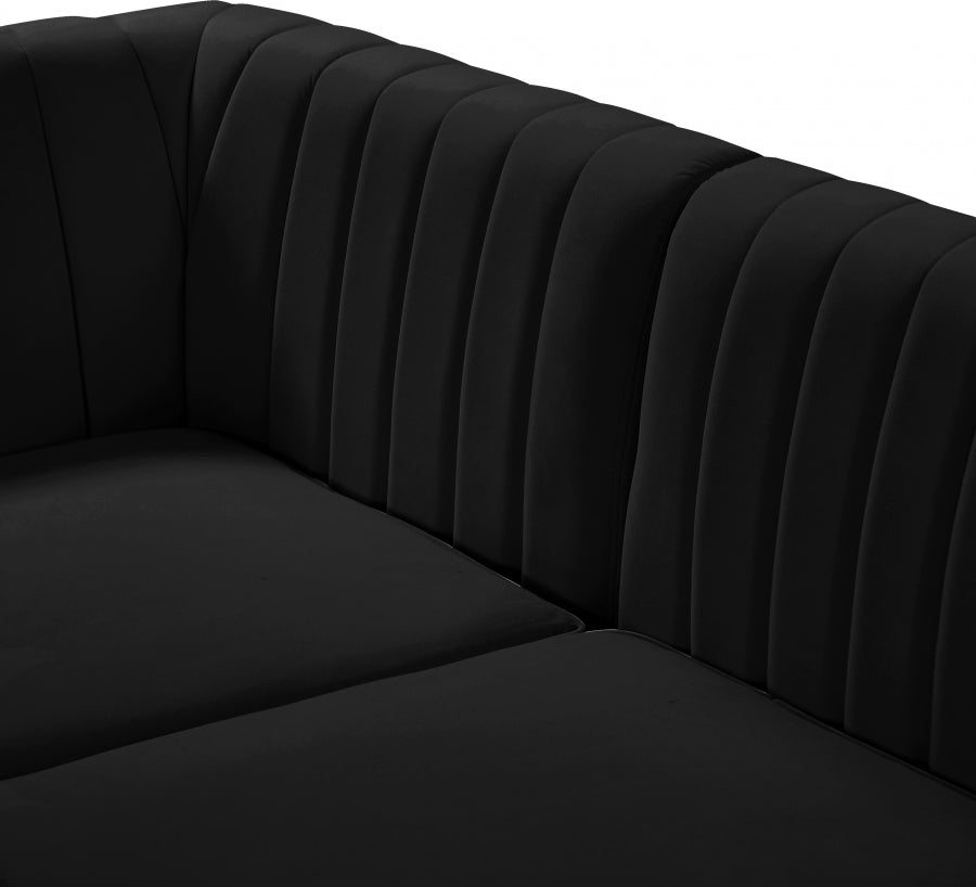 Alina Velvet Upholstered Modular Armless Chair