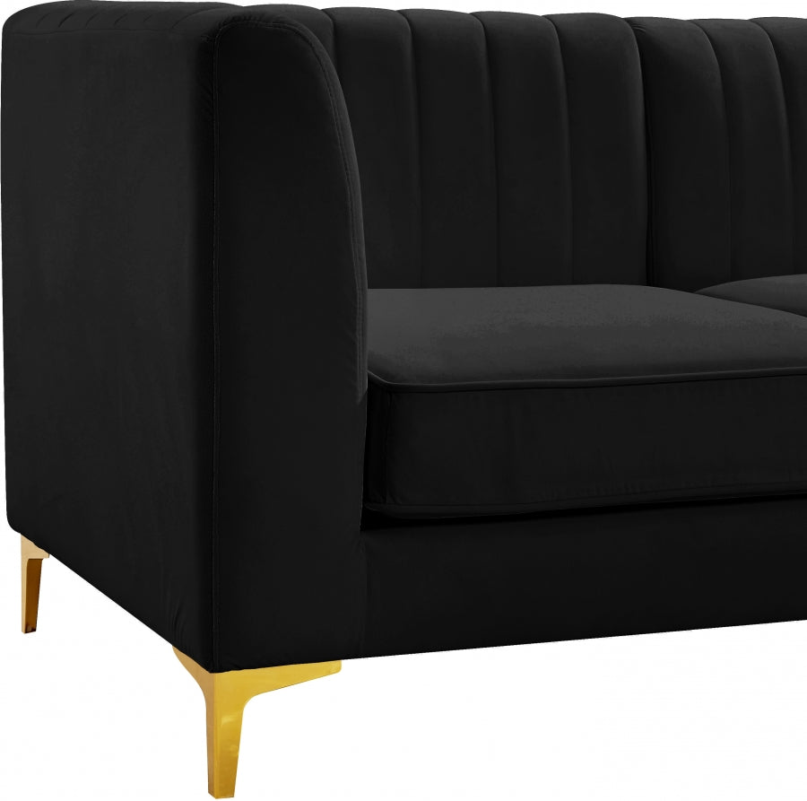 Alina Velvet Upholstered Modular Corner Chair