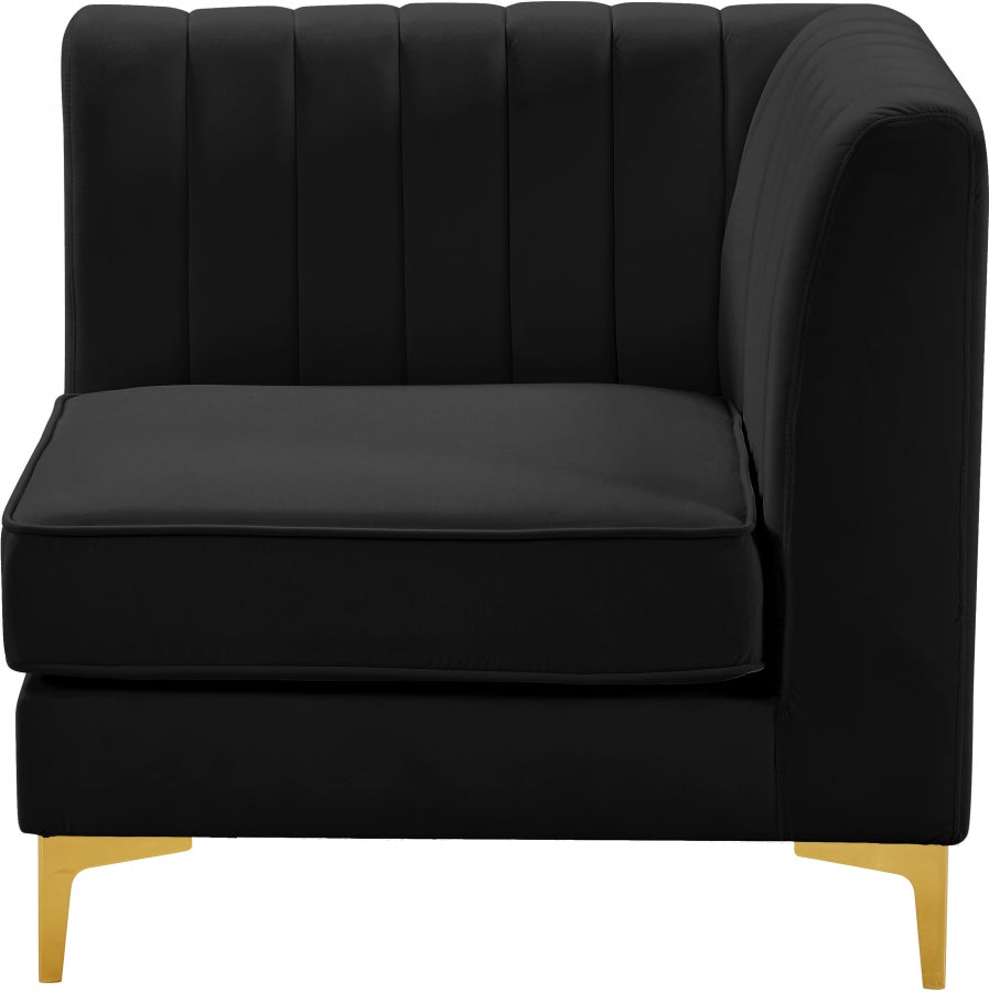 Alina Velvet Upholstered Modular Corner Chair