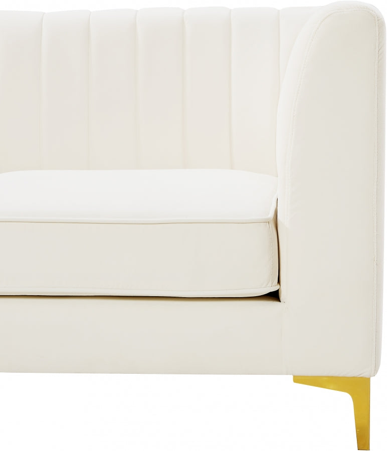 Alina Velvet Upholstered Modular Armless Chair