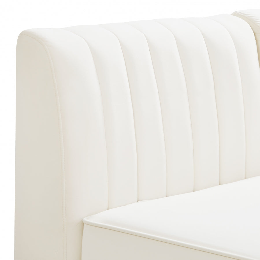 Alina Velvet Upholstered Modular Armless Chair