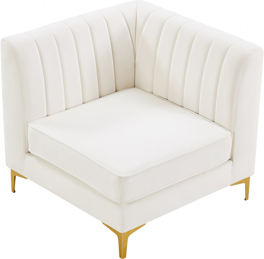 Alina Velvet Upholstered Modular Corner Chair