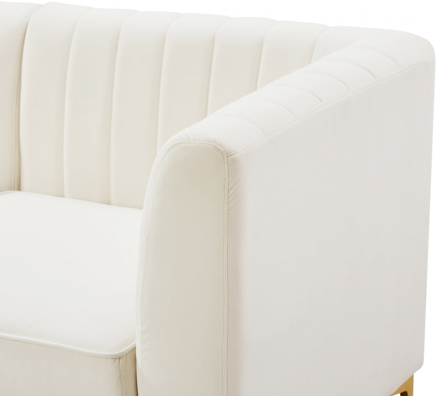 Alina Velvet Upholstered Modular Corner Chair