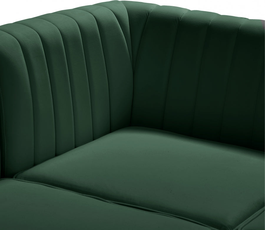Alina Velvet Upholstered Modular Armless Chair