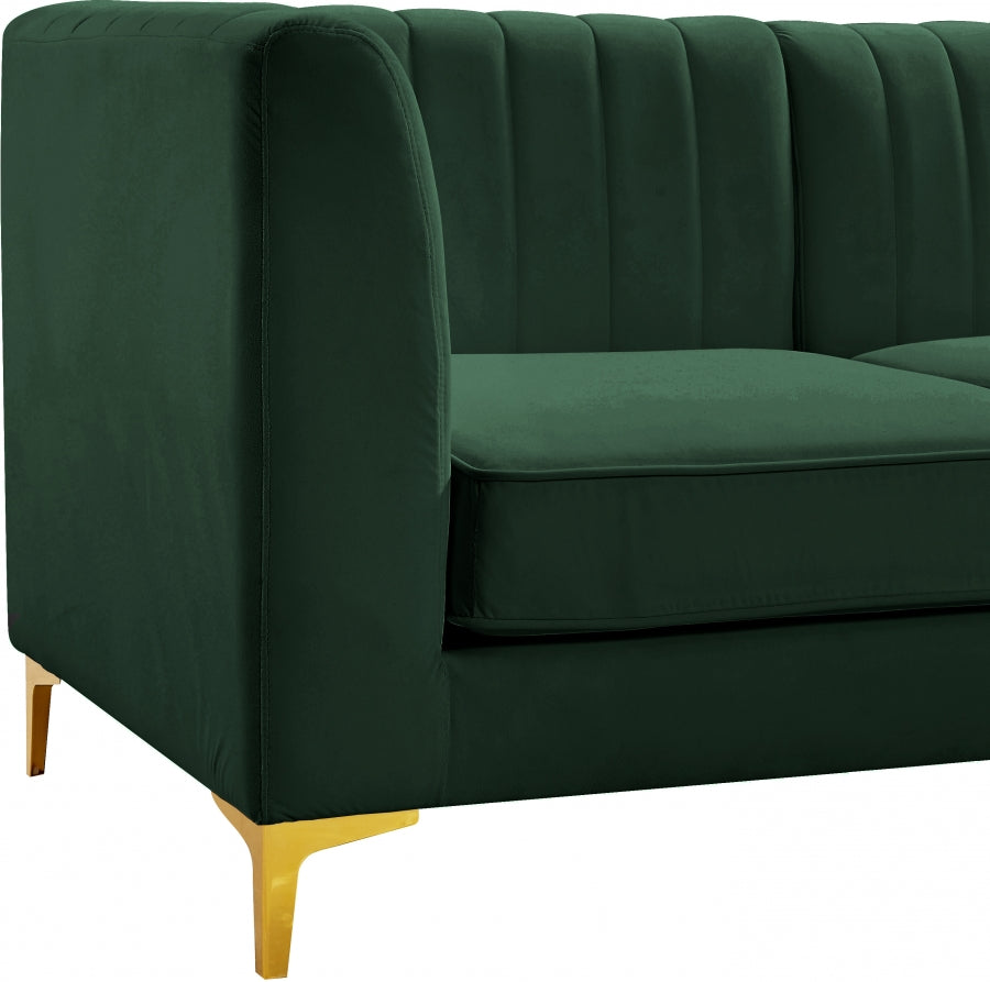 Alina Velvet Upholstered Modular Armless Chair