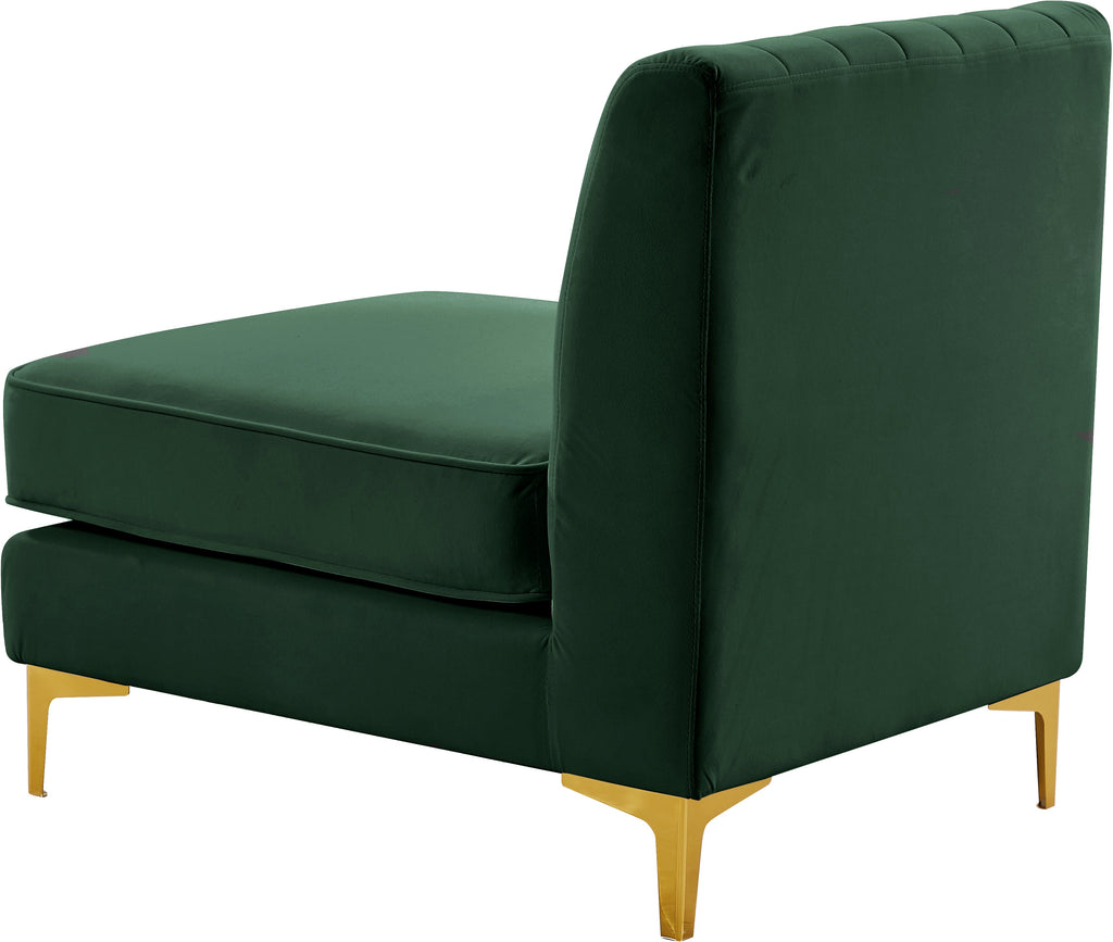 Alina Velvet Upholstered Modular Armless Chair