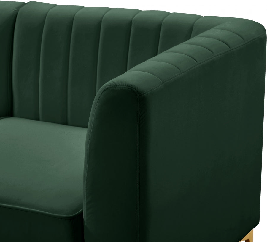 Alina Velvet Upholstered Modular Armless Chair