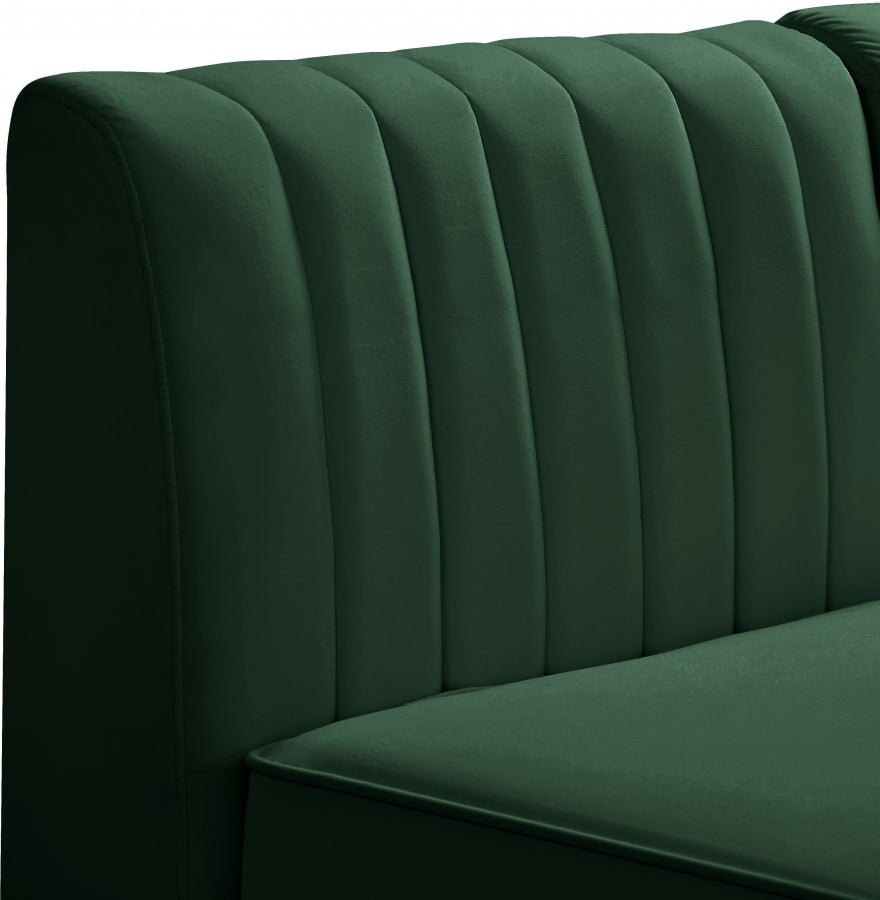 Alina Velvet Upholstered Modular Armless Chair