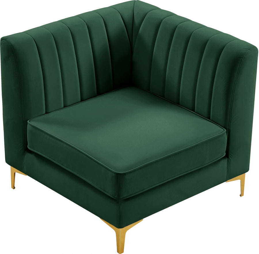 Alina Velvet Upholstered Modular Corner Chair