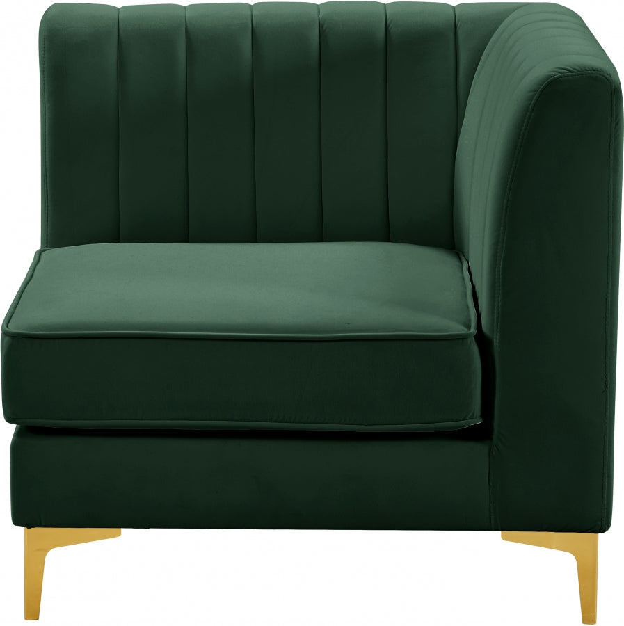 Alina Velvet Upholstered Modular Corner Chair