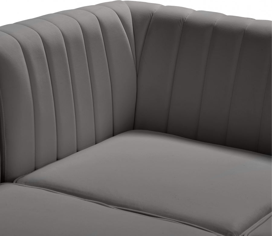 Alina Velvet Upholstered Modular Armless Chair