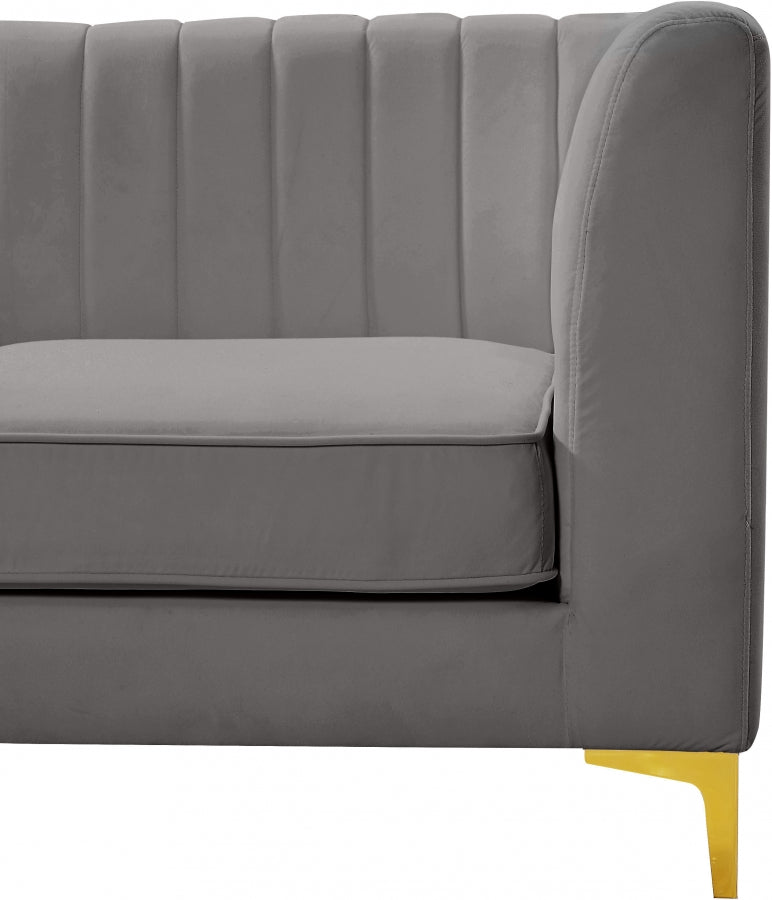 Alina Velvet Upholstered Modular Corner Chair