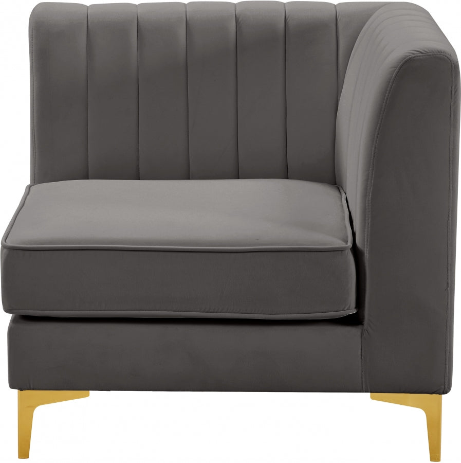 Alina Velvet Upholstered Modular Corner Chair