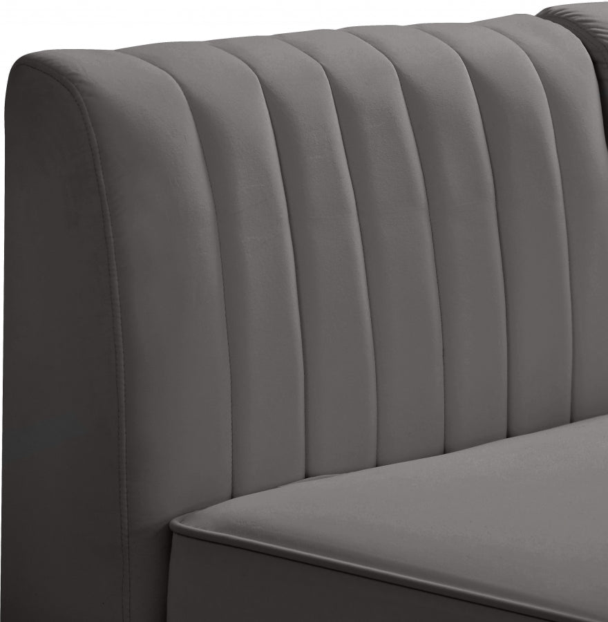 Alina Velvet Upholstered Modular Corner Chair
