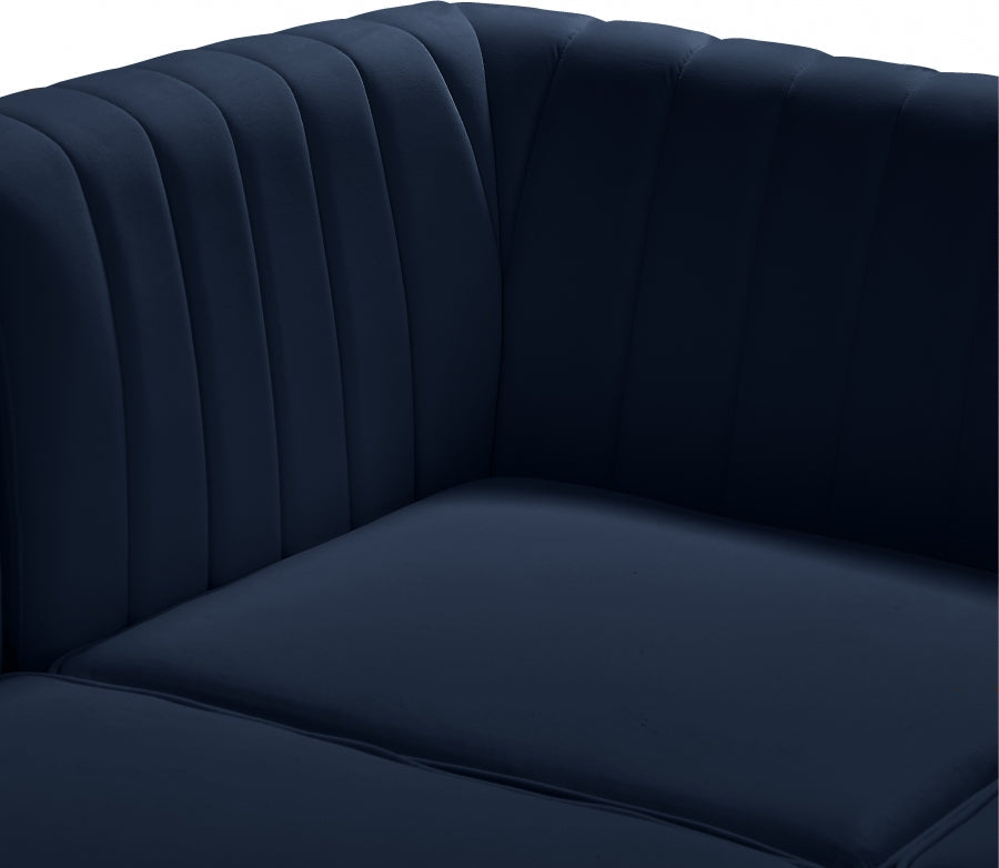 Alina Velvet Upholstered Modular Corner Chair
