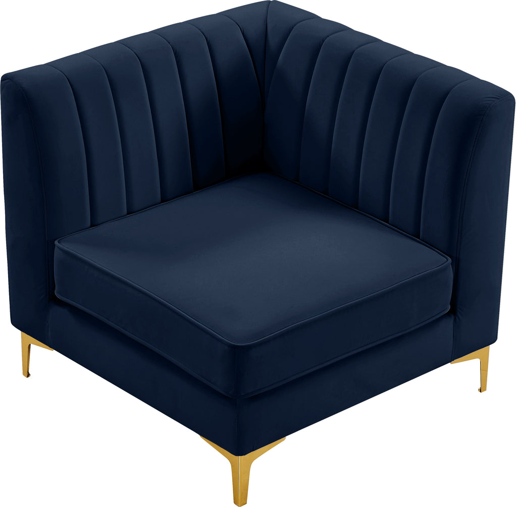 Alina Velvet Upholstered Modular Corner Chair