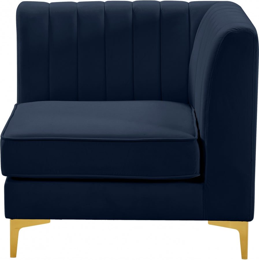 Alina Velvet Upholstered Modular Corner Chair