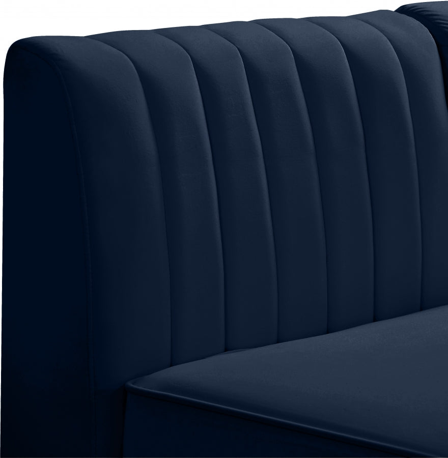 Alina Velvet Upholstered Modular Corner Chair