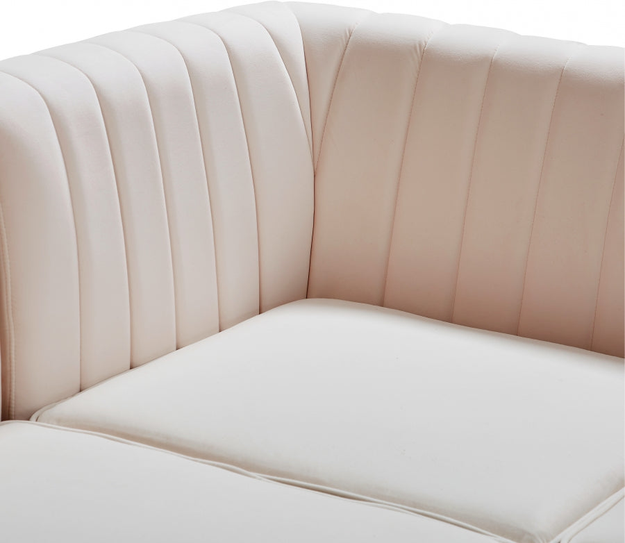 Alina Velvet Upholstered Modular Armless Chair